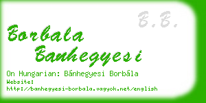 borbala banhegyesi business card