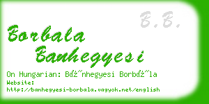 borbala banhegyesi business card